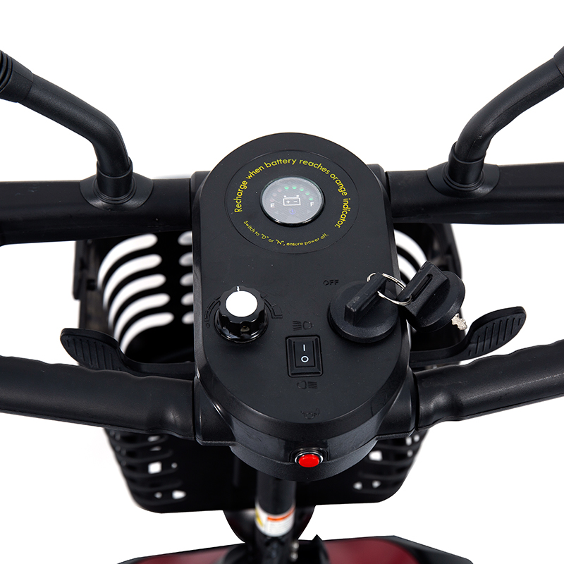 YL-07 Xe tay ga di động chạy bằng điện có thể gập lại 4 bánh có giỏ