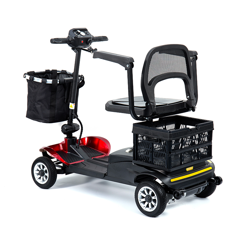 Xe trượt scooter 4 bánh hạng nhẹ YL-02 dành cho người cao tuổi, có ghế xoay 360°