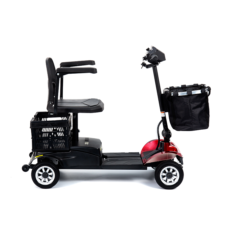 Xe trượt scooter 4 bánh hạng nhẹ YL-02 dành cho người cao tuổi, có ghế xoay 360°