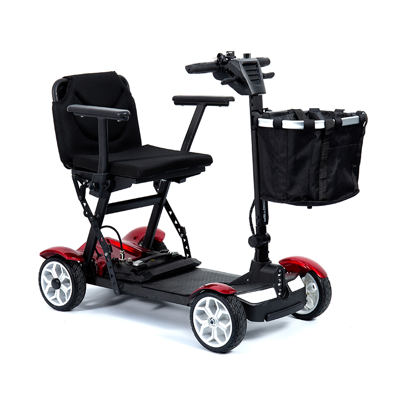 Xe tay ga điện du lịch 4 bánh YL-211 dành cho người cao tuổi có đèn pha LED, giỏ